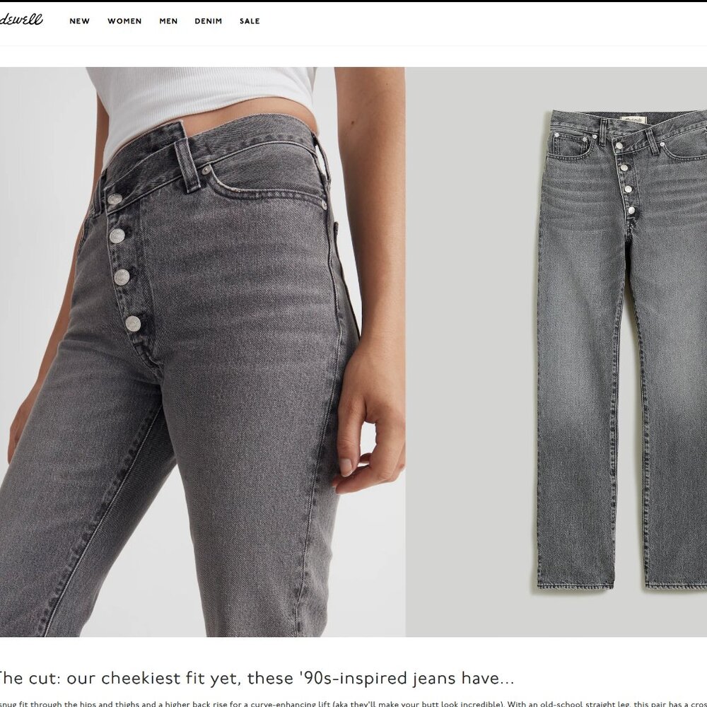 Madewell The '90s Straight Jean - Gray Size 30 - Picture 3 of 10